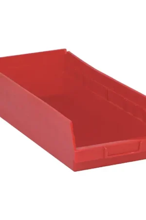 QUANTUM STORAGE SYSTEMS QSB108RD Economy Shelf Bins Type, Red Color, Plastic Material Storage Bin Budget