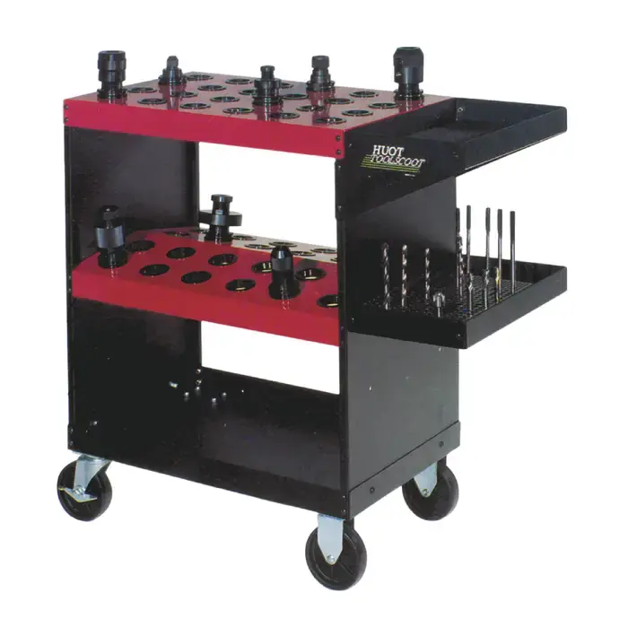 HUOT 50HU 36 Tool Capacity, 50 Taper, BT, CAT "V" Flange, NMTB Tool Style NC/CNC Adapter Tool Storage Cart Secure Checkout