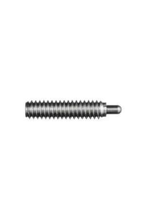 VLIER SSS54AN 1/4"-28 Thread Size, 1" Thread Length, 0.1875" Projection, Stainless Steel Body, Stainless Steel Nose Threaded Spring Plunger Limited Offer