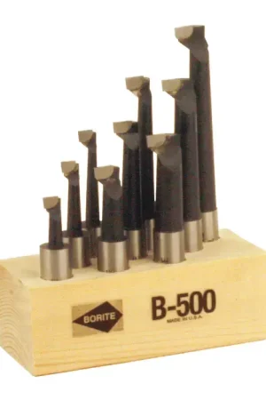 Buy Online BORITE B500 5/16" Min Bore Diam, 3" Max Bore Depth, 1/2" Shank Diam., Carbide Tipped Boring Bar Set