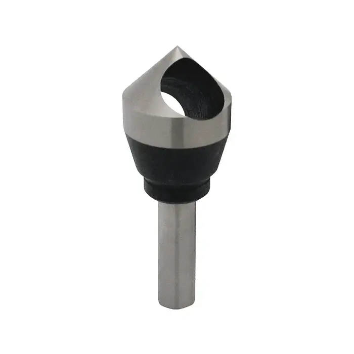 KEO 919-000-245 13/64" Min Cutting Dia., 45/64" Max Cutting Dia., 3/8" Shank Dia., 100° M35 5% Cobalt Zero Flute Countersink/Deburring New Release