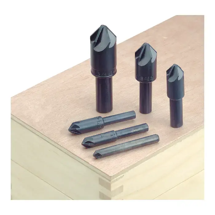 M.A. FORD 07-055-247 6 Pc. 1/4" to 1" 90° High Speed Steel Countersink Set Next Day Delivery