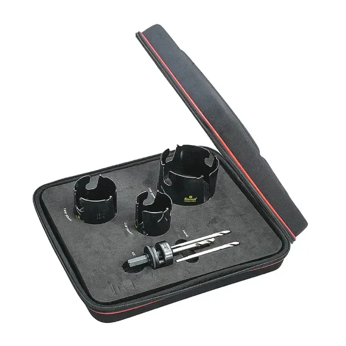 STARRETT KMP03031-N 3 Pc., 2-1/8", 2-9/16", 3-5/8" Saw Dia., 2-1/8" Max Cutting Depth Hole Saw Set Order Now