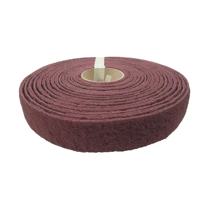 While Supplies Last TTC PRODUCTION USA MADE A008211 Aluminum Oxide Non-Woven Roll - 4" x 30‘ Size, Very Fine Grade, Maroon