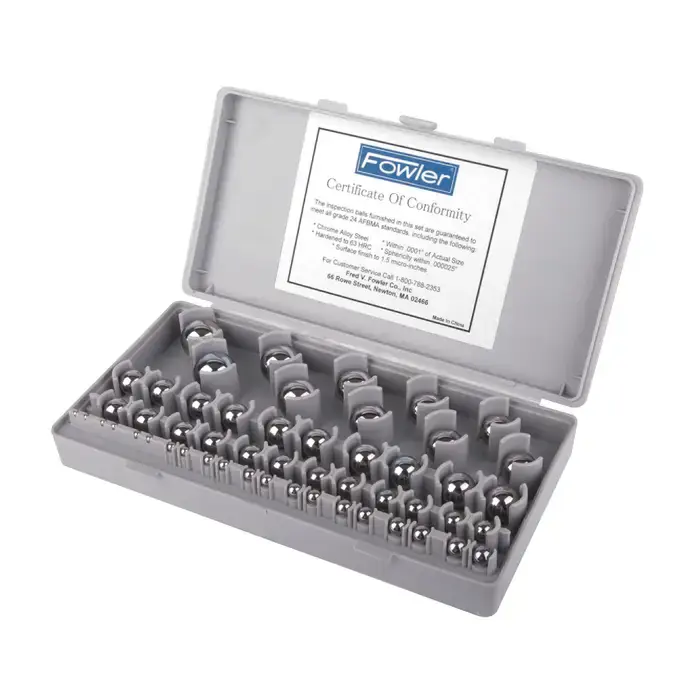 FOWLER 52-438-766-0 52 No. of Pieces, 1/8" Minimum Diameter, 1" Gage Ball Set Place Order