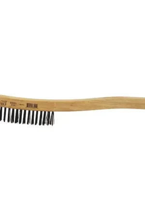 New Release OSBORN 83100 3/4" Width Steel Straight Wire, Curved Handle Brush - 13-11/16" Overall Length