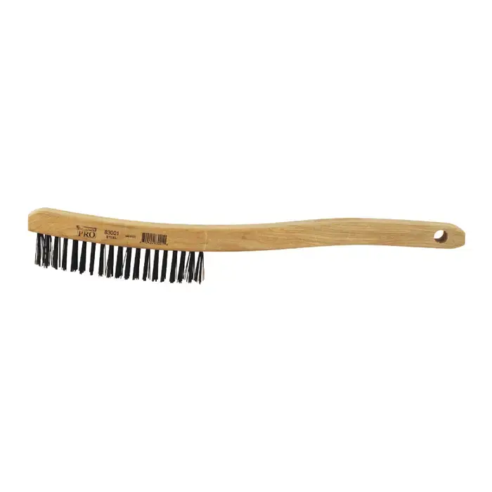 New Release OSBORN 83100 3/4" Width Steel Straight Wire, Curved Handle Brush - 13-11/16" Overall Length