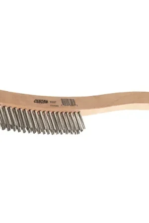 Today Only OSBORN 83007 5/8" Width Stainless Steel Straight Wire, Curved Handle Brush - 13-3/4" Overall Length