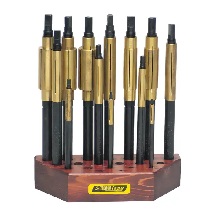 ACRO BAR-13 3/16", 1/4", 5/16", 3/8", 7/16", 1/2", 9/16", 5/8", 11/16", 3/4", 7/8", 15/16", 1" Size 13 PC Barrel Lap Set Lapping Tool Authentic