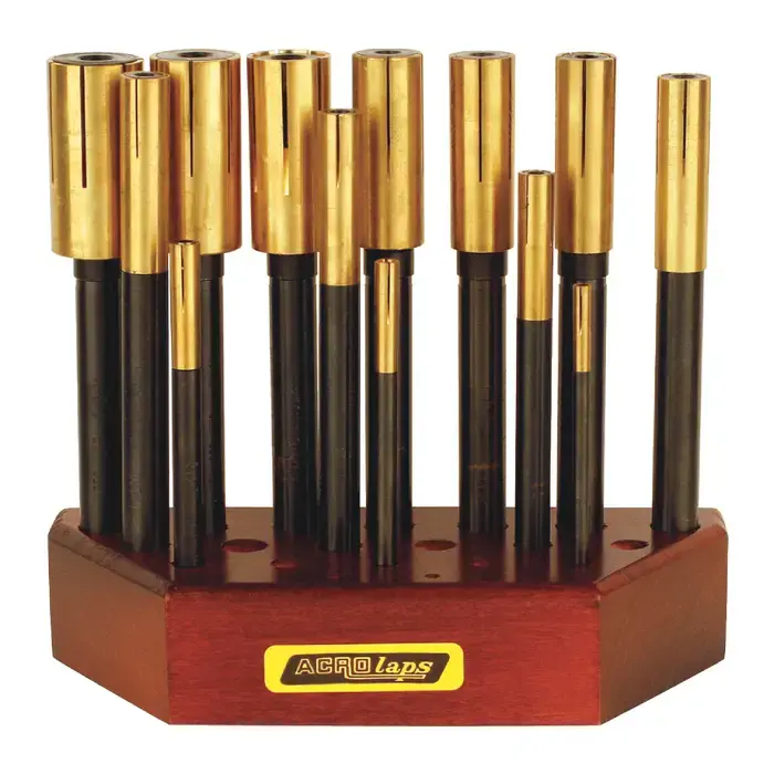 Free Returns ACRO BLI-13 3/16", 1/4", 5/16", 3/8", 7/16", 1/2", 9/16", 5/8", 11/16", 3/4", 7/8", 15/16", 1" Size 13 PC Blind Hole Lap Set Lapping Tool