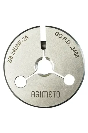 ASIMETO 1/4" Size, 20 Pitch, 2A Class, Go/No Go Style, UNC Thread Type Threaded Ring Gage New Arrival