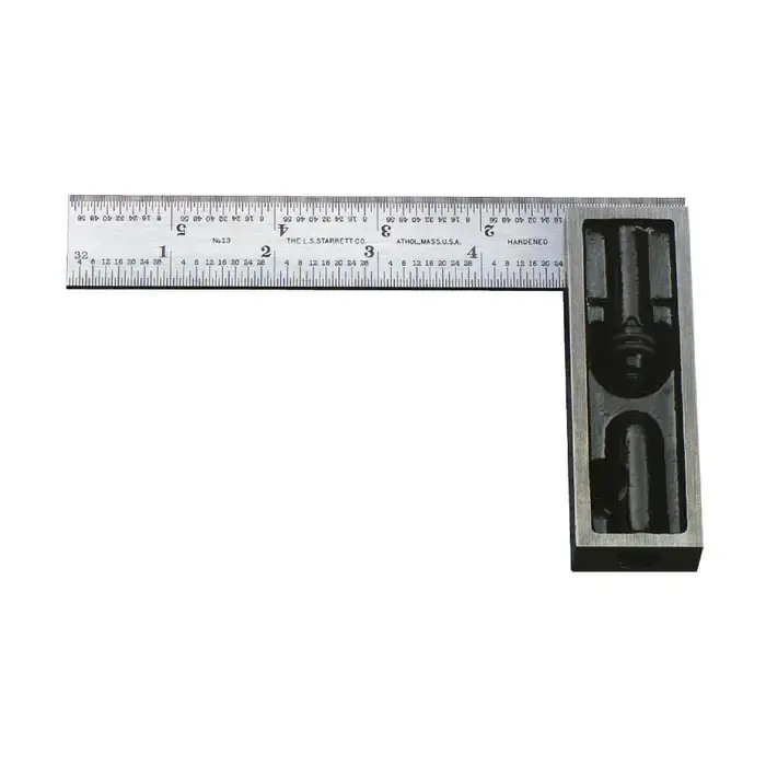 Hot Deal STARRETT 13C 6" Blade, 4R (8ths, 16ths, 32nds, 64ths) Graduation, Double Square