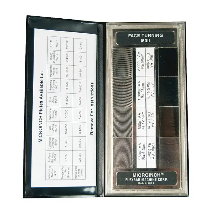 FLEXBAR 16011 Face Turning Machining Processes, 8 Specimen Finish Surface Comparator Limited Offer