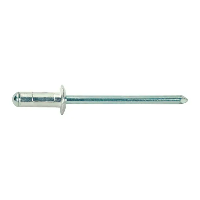 Instant Buy VALUERIVET AB63-68MGV .189" - .500" Grip Range, 11 Drill Size, Aluminum Rivet, Clear Zinc Plated Steel Mandrel Rivets