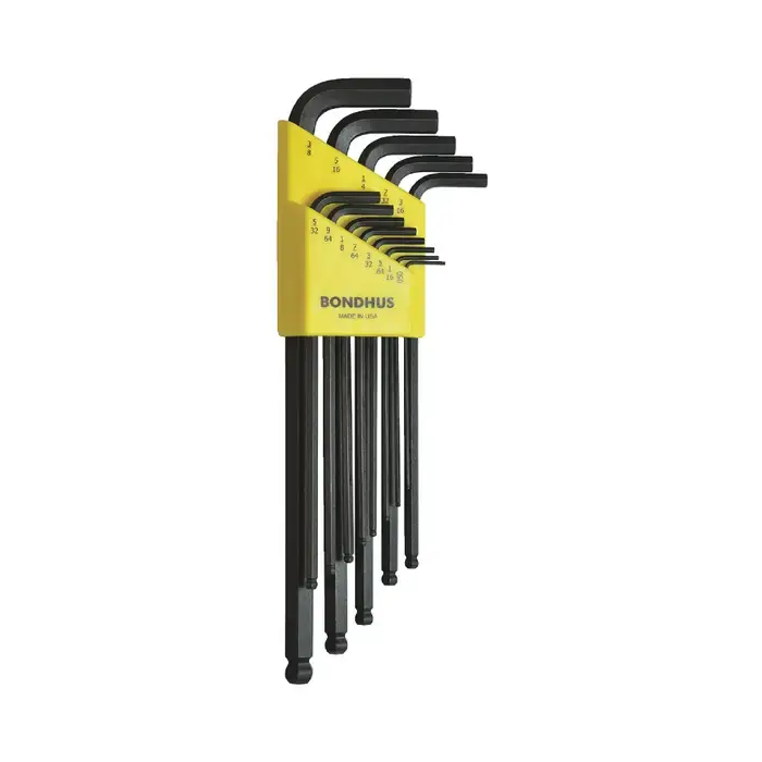 Grab Now BONDHUS 15216 .050" - 3/8" Size, Balldriver® Hex & L-Wrench Set Type, Black Oxide Finish Combination Set