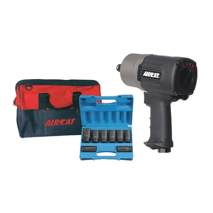 Seasonal Sale AIRCAT 1770-XLK 3/4" Drive Size, 1,400 ft./lbs. Torque Ft_Lbs., 6,500 RPM No-Load Speed Pneumatic Impact Wrench