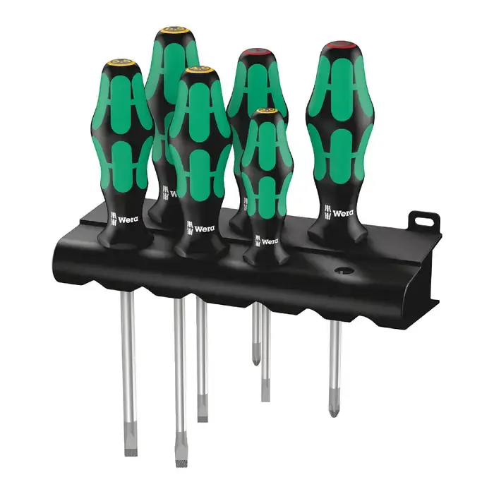WERA 05105650001 Phillips & Slotted Tip Type, 6 No. of Pieces in Set Screwdriver Style Set Big Sale