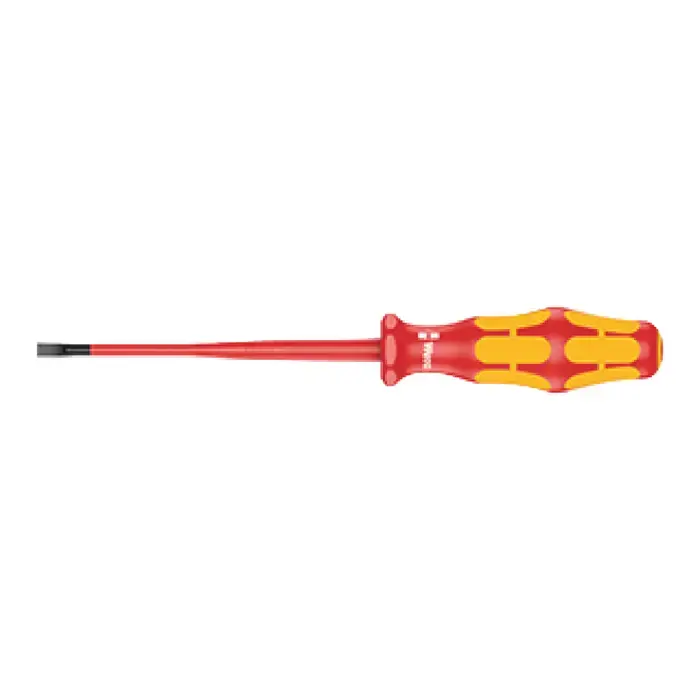 Hot Deal WERA 05020129001 0.8 Size, Slotted Shank Type, 6.34" Overall Length Insulated Screwdriver