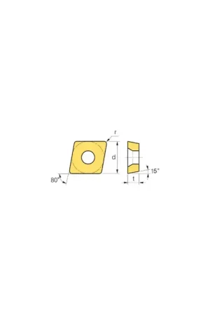 EVEREDE 4061 - CDCD-15 TL120, 80° Diamond, Indexable Carbide Turning / Boring Insert Holiday Sale
