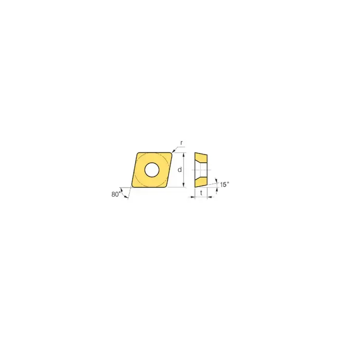 EVEREDE 4061 - CDCD-15 TL120, 80° Diamond, Indexable Carbide Turning / Boring Insert Holiday Sale