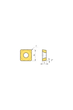 Today Only TERRA CARBIDE 08-0081-01 - SCMT431 APC5, 90° Square, Indexable Carbide Turning / Boring Insert