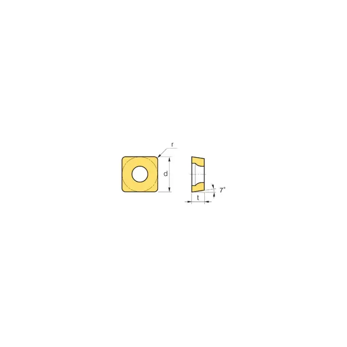 WALTER 6839127 - SCMT3(2.5)2-RM4 WSM30S, 90° Square, Indexable Carbide Turning / Boring Insert Cheap