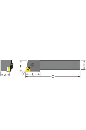 Certified ULTRA-DEX MCGNL 20-5D - MCGNL20-5D, 1.25" External Multi-Clamp Holder - Type M for CNMG54_ Inserts, Left Hand