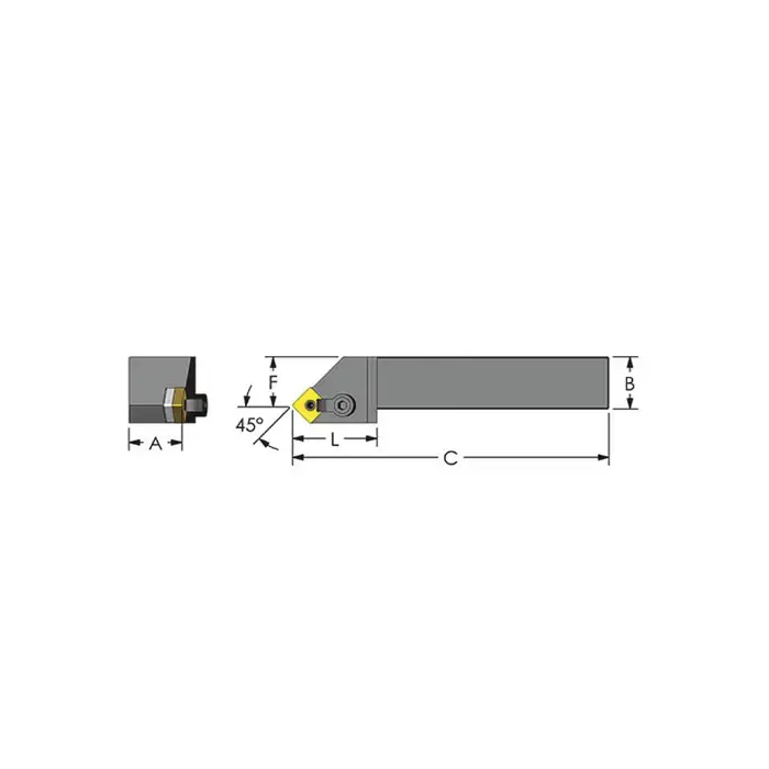 Shop Now ULTRA-DEX MSSNR 12-4B - MSSNR12-4B, 3/4" External Multi-Clamp Holder - Type M for SNMG43_ Inserts, Right Hand