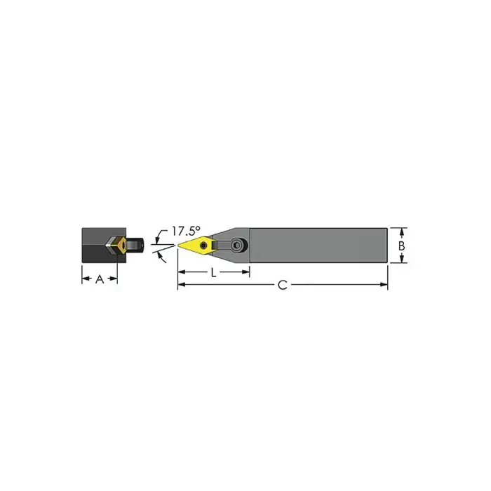 Must Have ULTRA-DEX MVVNN 24-4D - MVVNN24-4D, 1.5" External Multi-Clamp Holder - Type M for VNMG43_ Inserts, Neutral