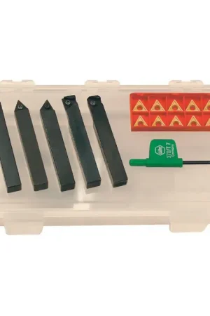 DORIAN - 5 Holder Turning Set with (10) TCMT2(1.5)1 DV656 Inserts / 1/2" Shank Today Only