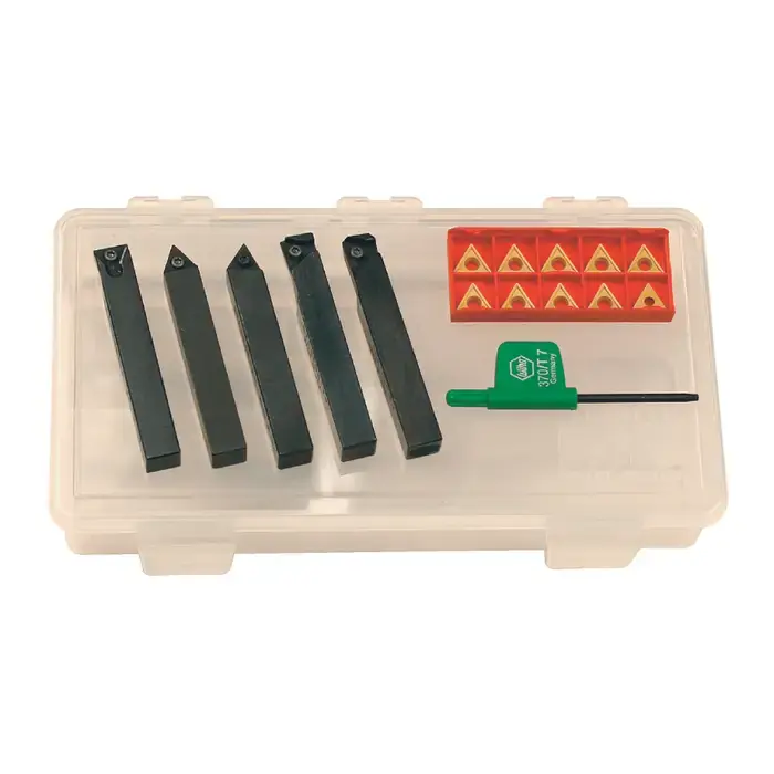 DORIAN - 5 Holder Turning Set with (10) TCMT2(1.5)1 DV656 Inserts / 1/2" Shank Today Only