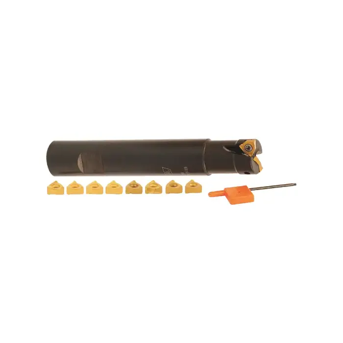 Reduced Price AKUMA 07.13.00156 - 0.750" - 90 Degree Indexable End Mill Set With Inserts (Single), Right Hand