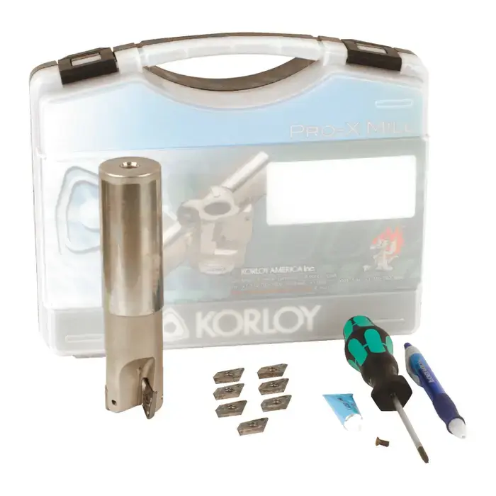 Fresh Stock KORLOY 1-09-022674 - 1.250" - 90 Degree Indexable End Mill Set With Inserts (Single), Right Hand