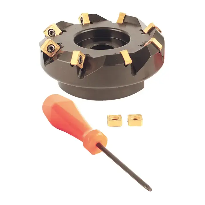 AKUMA 09.03.00710 - 4.000" - 45 Degree Indexable Face Mill Set with Inserts, Right Hand Authentic