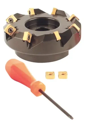 AKUMA 09.03.00720 - 4.000" - 45 Degree Indexable Face Mill Set with Inserts, Right Hand Weekend Sale