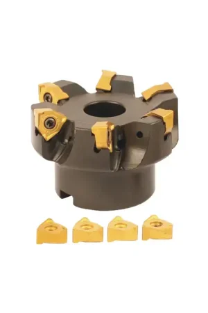 AKUMA 09.06.00769 - 2.000" - 90 Degree Square Shouldering Indexable Face Mill Set with Inserts, Right Hand Time-Limited