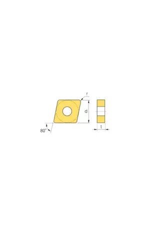 Best Price KORLOY 1-02-036398 - CNMG431-HS PC5300, 80° Diamond, Indexable Carbide Turning / Boring Insert