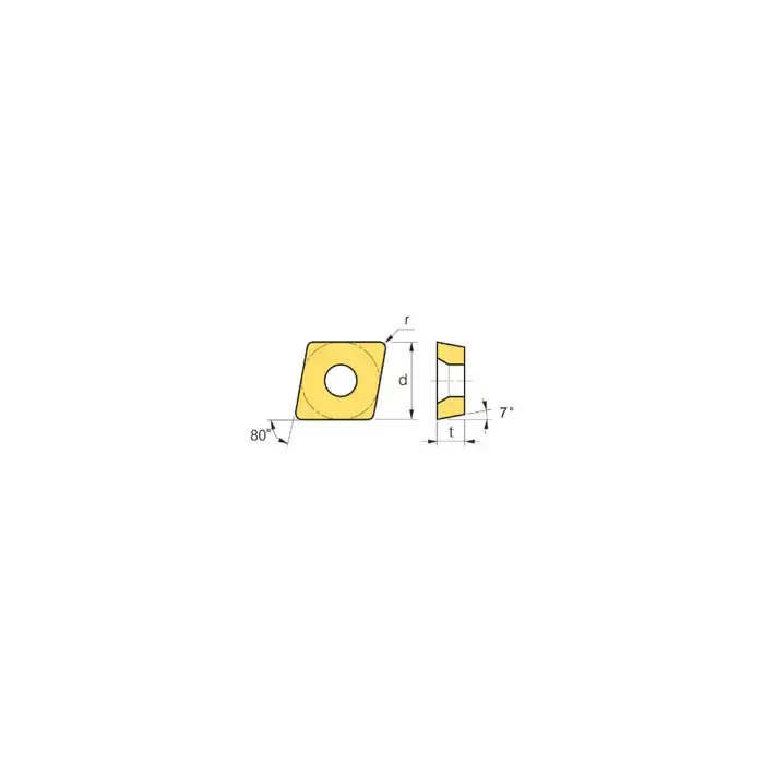 Price Drop WALTER 5035418 - CCMT322 WAP20, 80° Diamond, Indexable Carbide Turning / Boring Insert