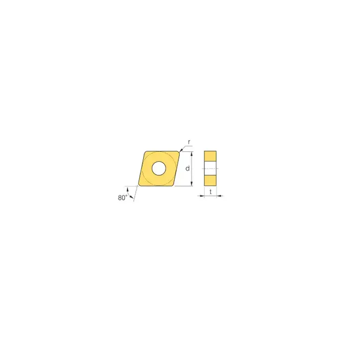 Free Returns WALTER 6140053 - CNMG322-FP5 WPP20S, 80° Diamond, Indexable Carbide Turning / Boring Insert