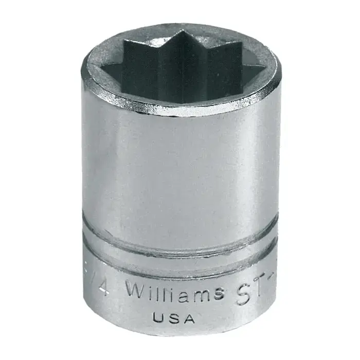 Super Sale WILLIAMS ST-812 1/2" Drive Size, 8 No. of Points, 3/8" Size Impact Socket