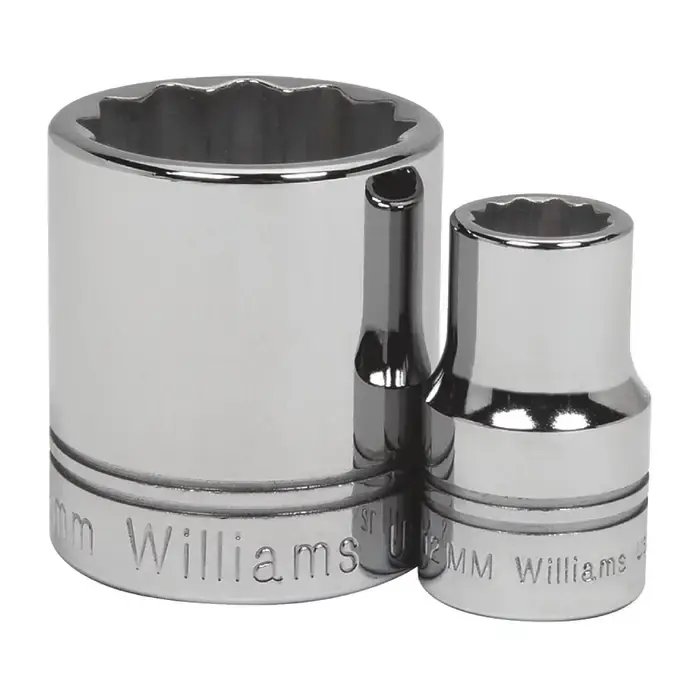 WILLIAMS STM-1222 1/2" Drive Size, 12 No. of Points, 22mm Size Impact Socket Today Only