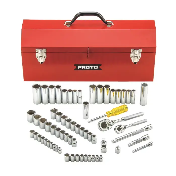Top Rated PROTO J47165-1A 1/4" & 3/8" Drive Size, 6 & 12 No. of Points, Standard & Deep Socket Type Combination Socket Set