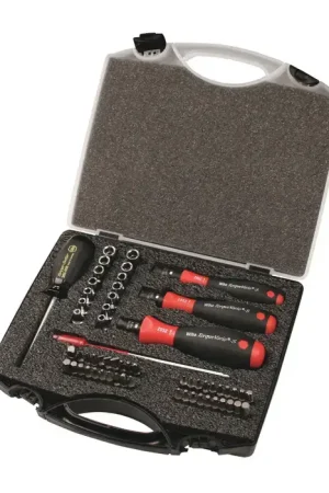 Factory Price WIHA 28589 15-80 in./oz., 5-10 in./lbs. and 10-50 in./lbs. Torque Range, 1/4" Driver Bit Size, Torque Control Bit Set Type Torque Screwdriver
