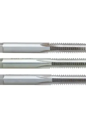 While Supplies Last TTC 12-101-903 2-56 Size, H2 Thread Limit, Set Of 1 Each Taper, Plug & Bottoming Chamfer, 3 Flute, Bright High Speed Steel, Right Hand Cut Straight Flute Hand Tap
