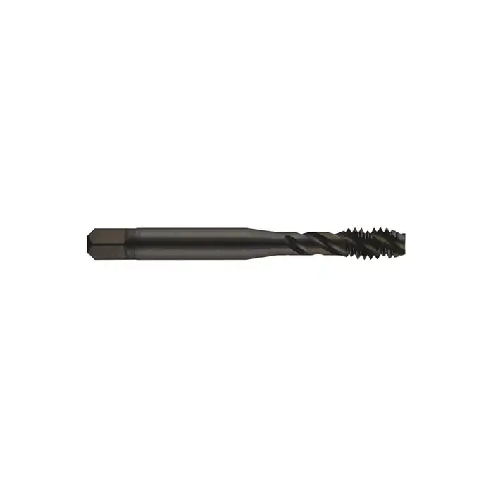 YMW 384644B 1/4"-28 Size, H5 Thread Limit, Modified/Semi Bottoming Chamfer, 3 Flute, Bright Vanadium High Speed Steel, Right Hand Cut Spiral Fluted Tap Price Cut
