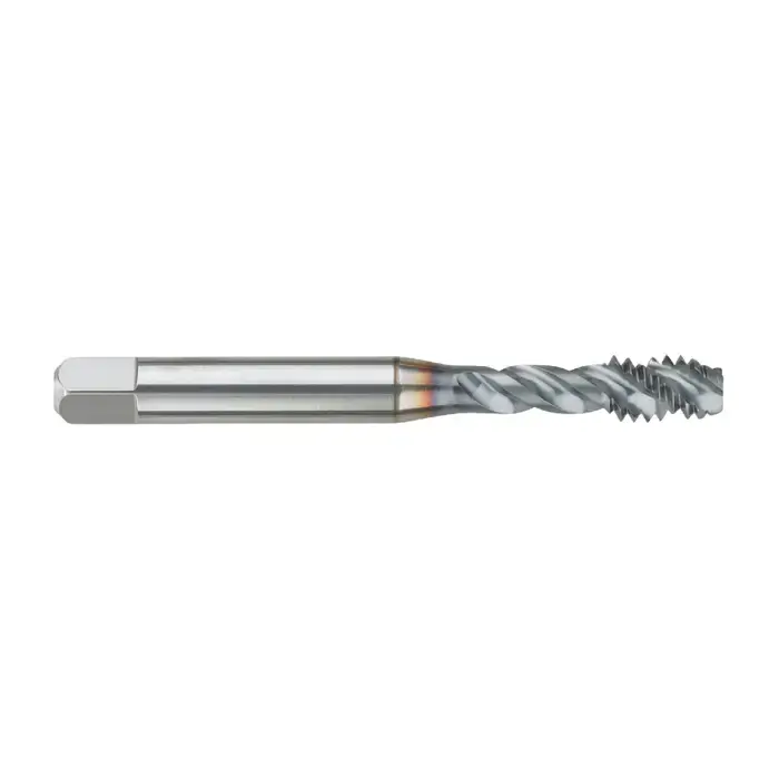 High Quality BALAX 40053-0QC 8-32 Size, H3 Thread Limit, Bottoming Chamfer, 3 Flute, TiCN Powdered Metal High Speed Steel, Right Hand Cut Spiral Fluted Tap