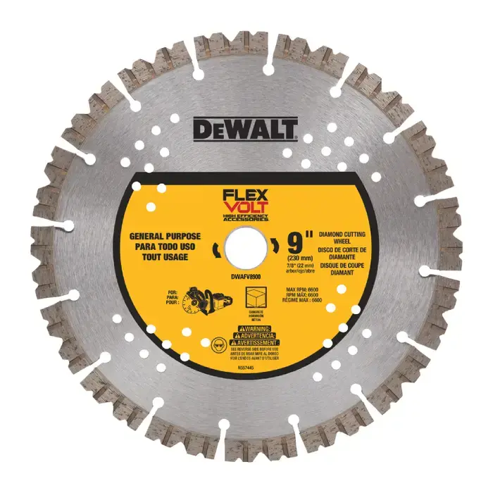 Flash Sale DEWALT DWAFV8900 9" Diamond Cutting Wheel - 7/8" Hole Size