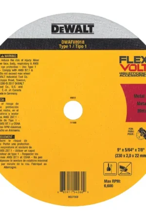 DEWALT DWAFV8918 9" Ceramic Cut-Off Wheel - 7/8" Hole Size Bargain