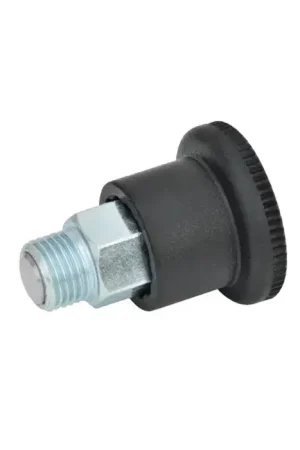 Fan Favorite J.W. WINCO 8XRM5 M8x0.75 Thread Size, 4mm Plunger Dia., 21mm Handle Dia. Indexing Plunger