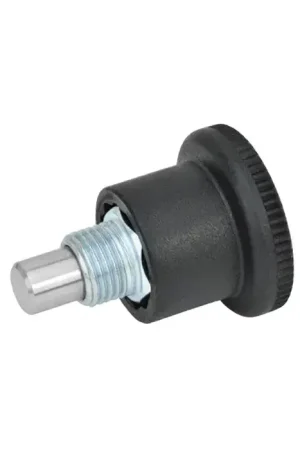 J.W. WINCO 8XRM1 M8x0.75 Thread Size, 5mm Plunger Dia., 21mm Handle Dia. Indexing Plunger Premium